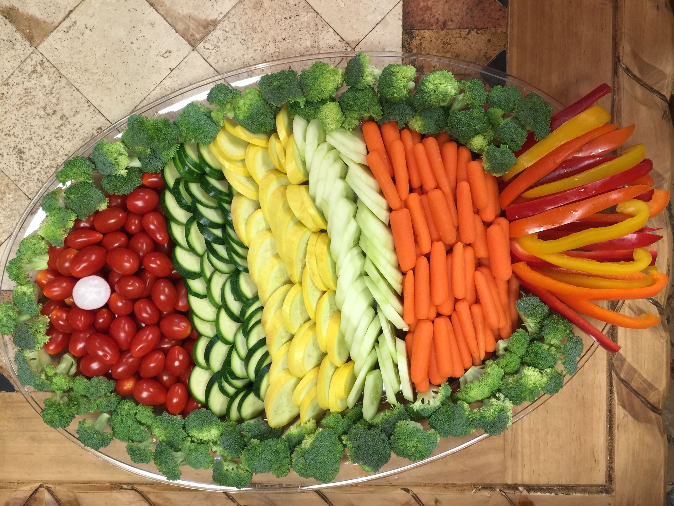 fish snack vegetable cracker platter